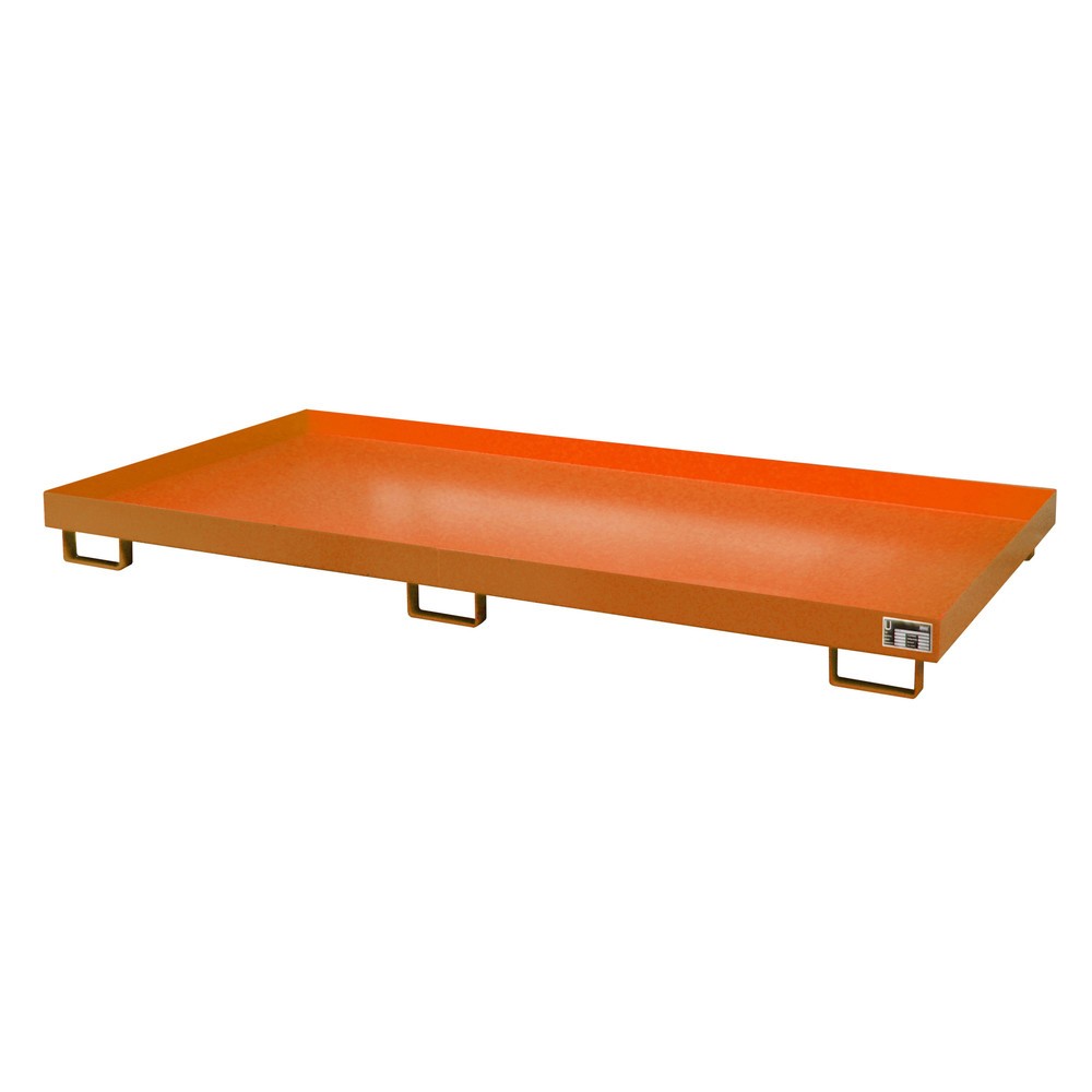 Bauer® Regalboden-Auffangwanne, HxBxT 210 x 2.650 x 1.300 mm, Auffangvolumen 240 l, ohne Gitterrost, gelborange