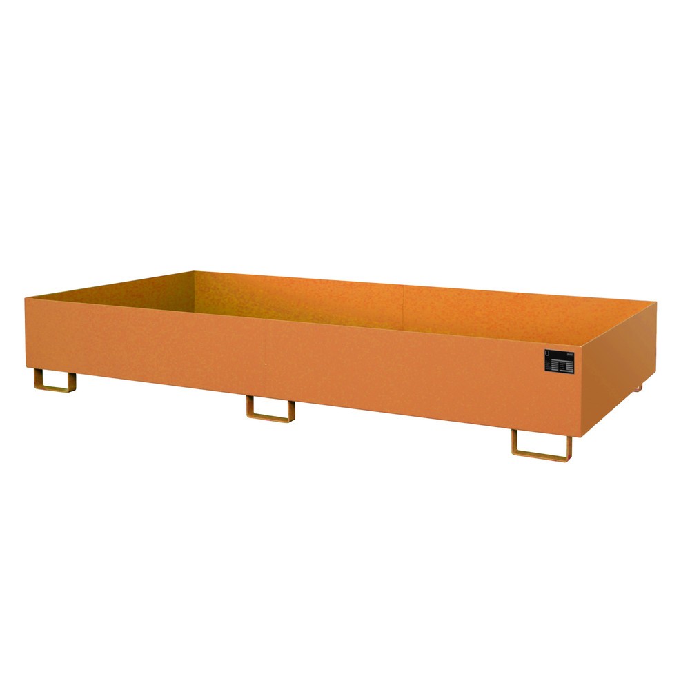 Bauer® Regalboden-Auffangwanne, HxBxT 300 x 2.650 x 1.300 mm, Auffangvolumen 540 l, ohne Gitterrost, gelborange