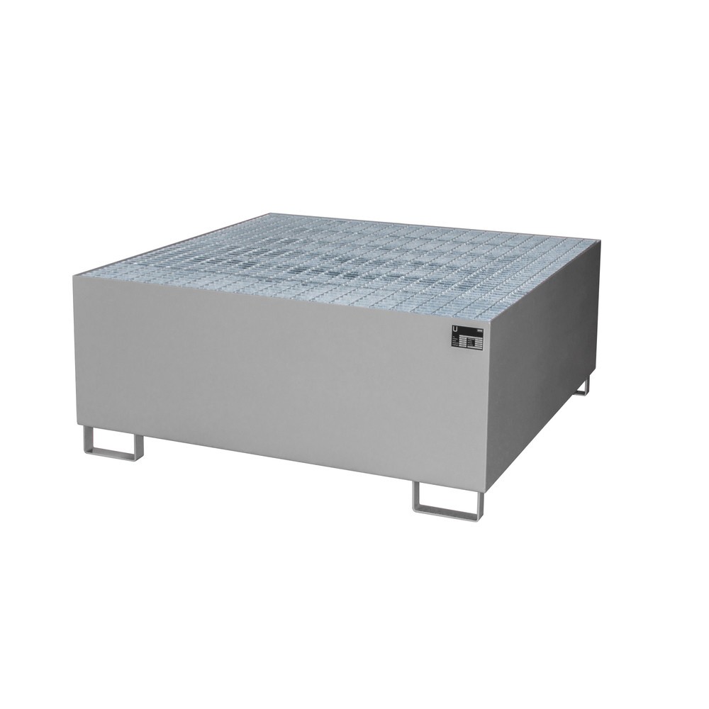 Bauer® Auffangwanne aus Stahl für 1x KTC/IBC, mausgrau