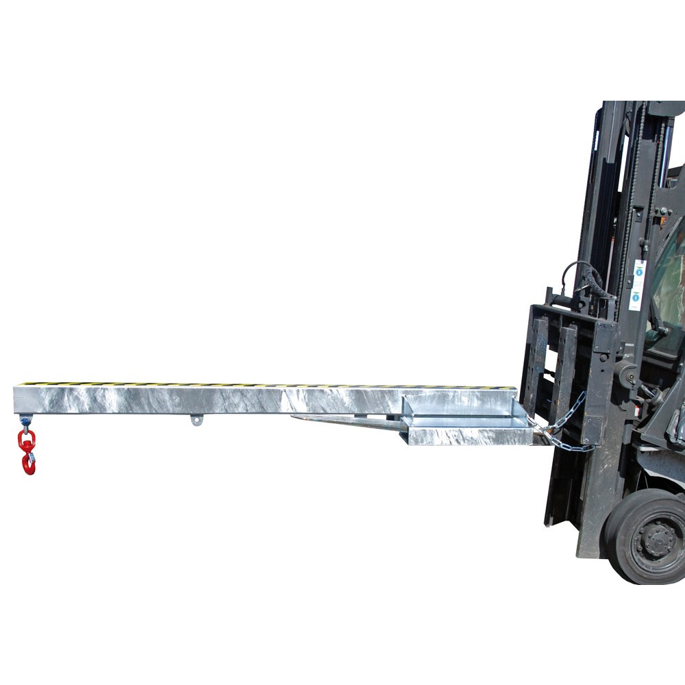 Bauer® Kranarm Modell 1, starre Ausführung, 3 Hakenpositionen, Grundlänge 2.400 mm, TK 1.000 kg, verzinkt
