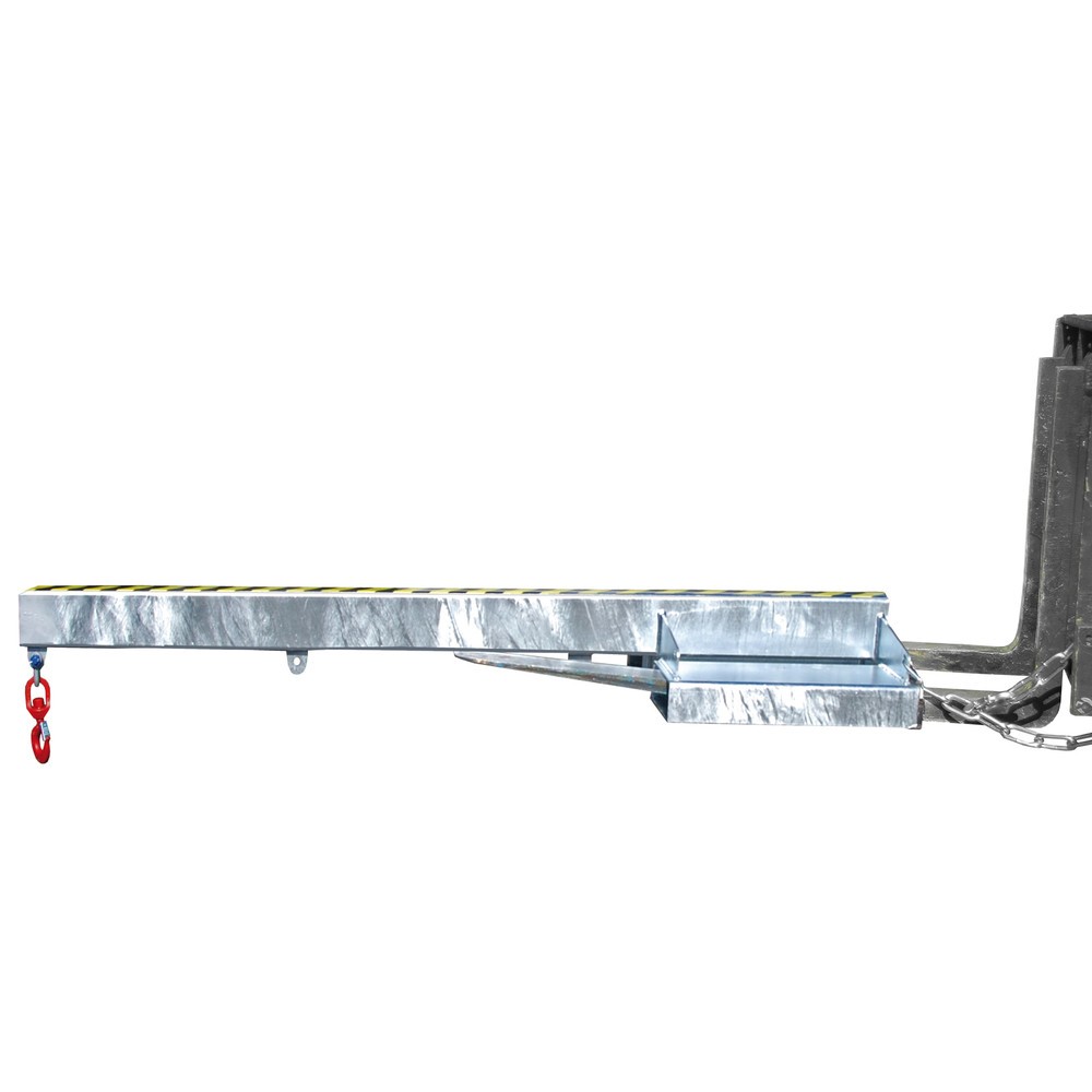 Bauer® Kranarm Modell 1, starre Ausführung, 3 Hakenpositionen, Grundlänge 1.600 mm, TK 2.500 kg, verzinkt