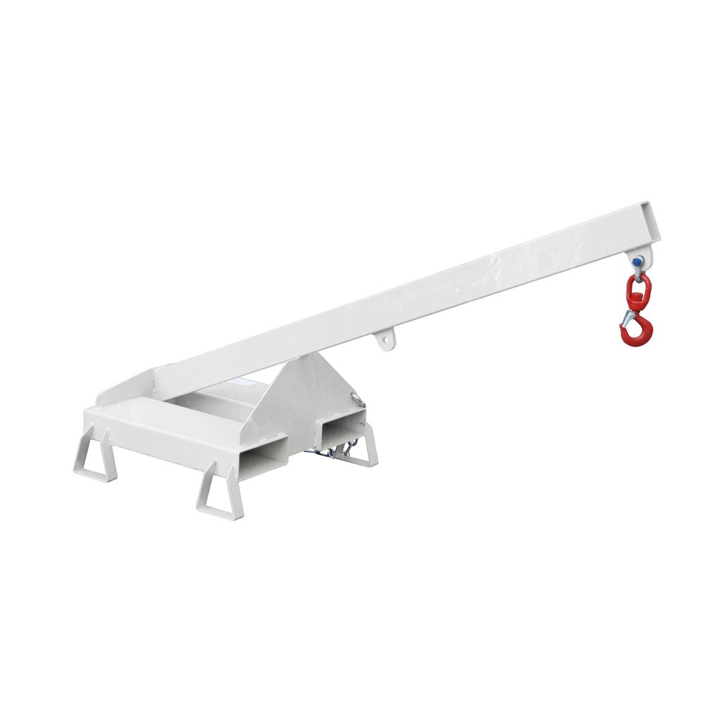 Bauer® Kranarm Modell 2, starre Ausführung, 2 Hakenpositionen, Grundlänge 1.600 mm, TK 1.000 kg, verzinkt