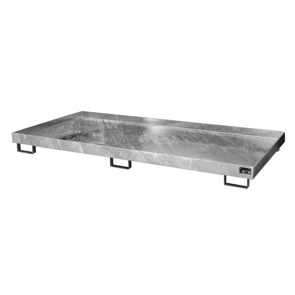 Bauer® Regalboden-Auffangwanne, HxBxT 210 x 2.650 x 1.300 mm, Auffangvolumen 240 l, ohne Gitterrost, feuerverzinkt