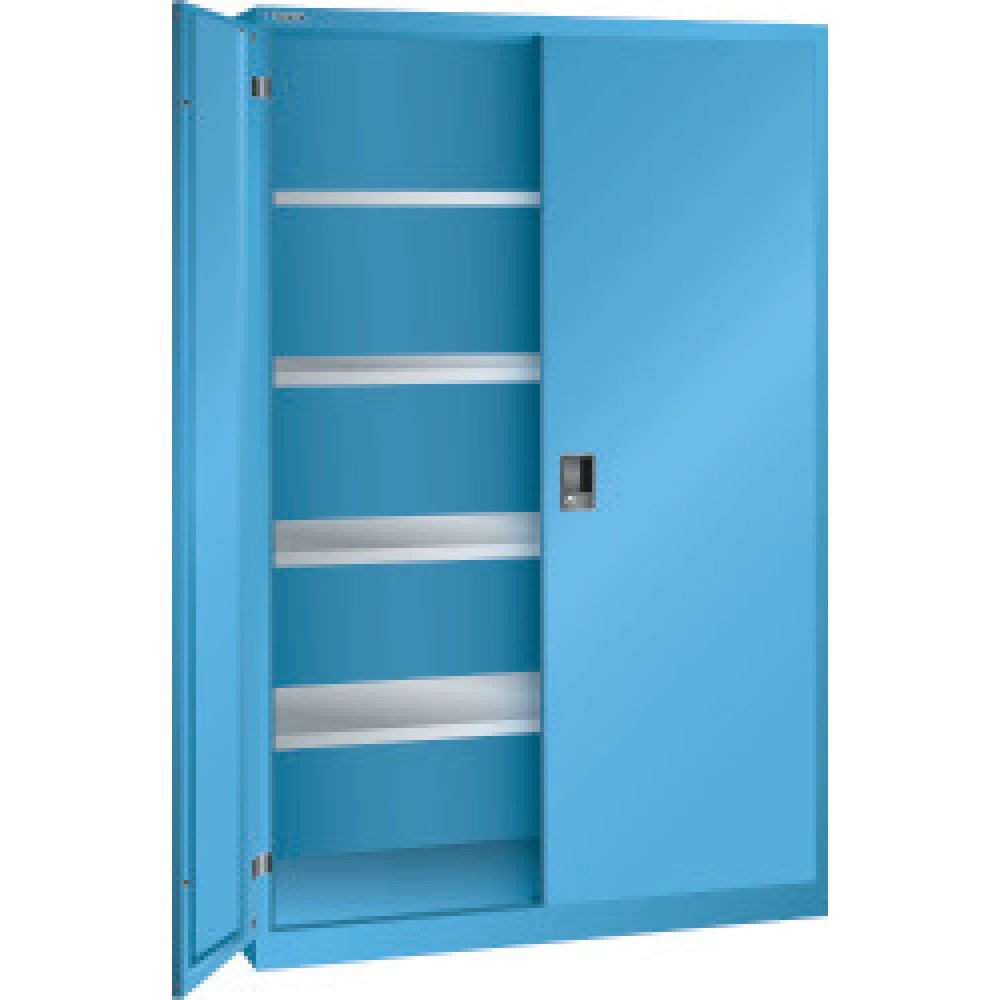 LISTA Flügeltürschrank mit 4 verzinkten Böden, HxBxT 1.950 x 1.250 x 400 mm, lichtblau, lichtblau