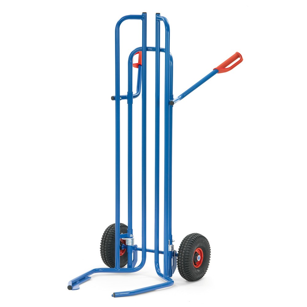 fetra® Reifenkarre aus Stahl, Tragkraft 200 kg, für 8 Reifen, Luft-Bereifung