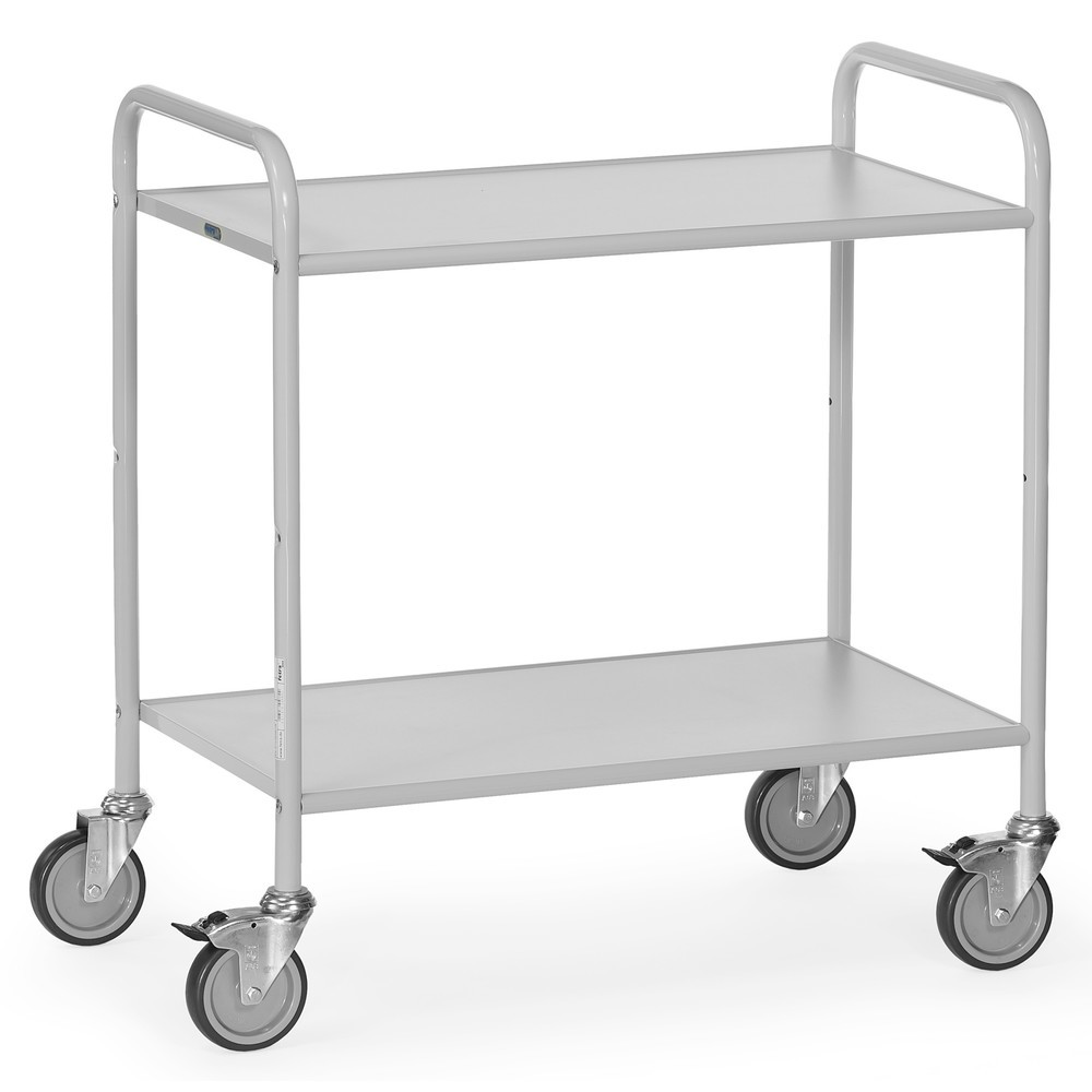 fetra® Büro- und Aktenwagen, offen, 2 Etagen à 800 x 500 mm