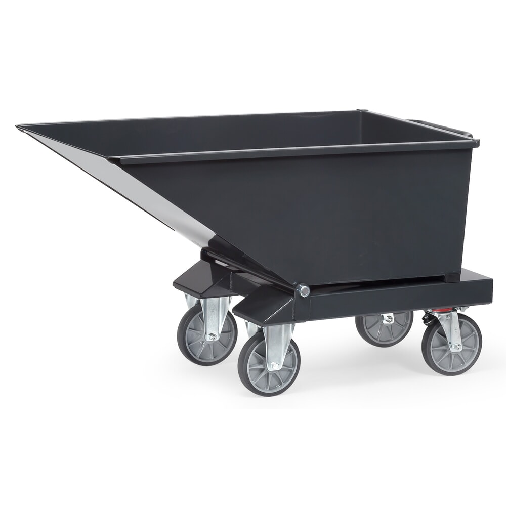 fetra® Muldenkipper mit Rollen, 0,25 m³, Anthrazitgrau