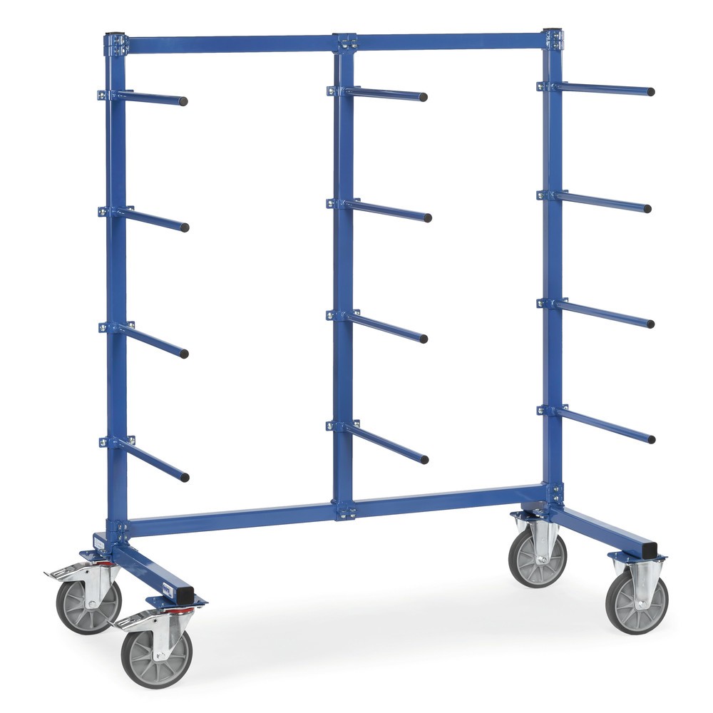 fetra® Tragarmwagen, einseitig, 12 Tragarme, HxBxT 1.807 x 1.400 x 800 mm