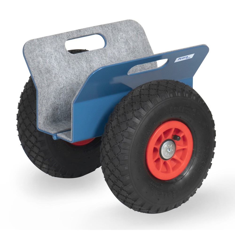 fetra® Plattenroller mit Klemmbacken, Tragkraft 250 kg, Klemmbreite 30-95 mm, Vollgummi-Bereifung