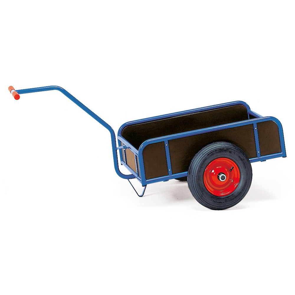 fetra® 1-achsiger Handwagen, geschlossene Wände, Luftbereifung, Ladefläche 1.145 x 565 mm