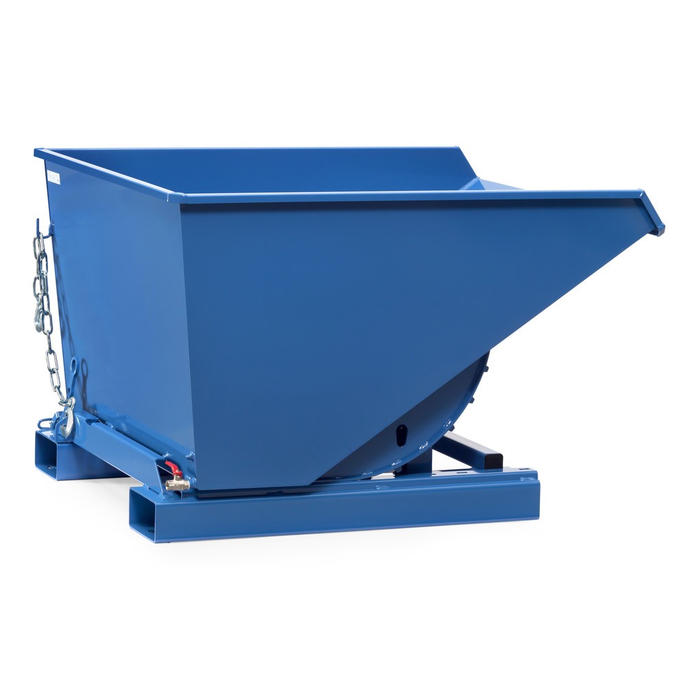 fetra® Selbstkipper mit Ablasshahn, Behälter Volumen 900 l, Tragkraft 2.000 kg