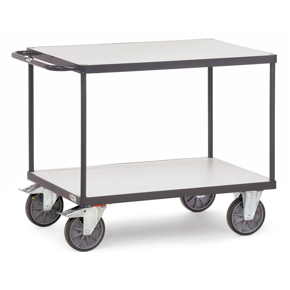 fetra® ESD-Tischwagen, TK 600 kg, 2 Ladeflächen à 700 x 1.000 mm