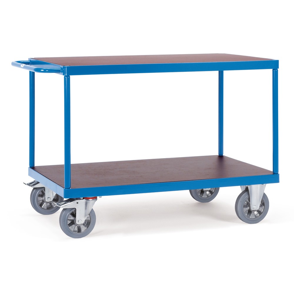 fetra® Schwerlast-Tischwagen, TK 1.200 kg, 2 Etagen à 1.200 x 800 mm