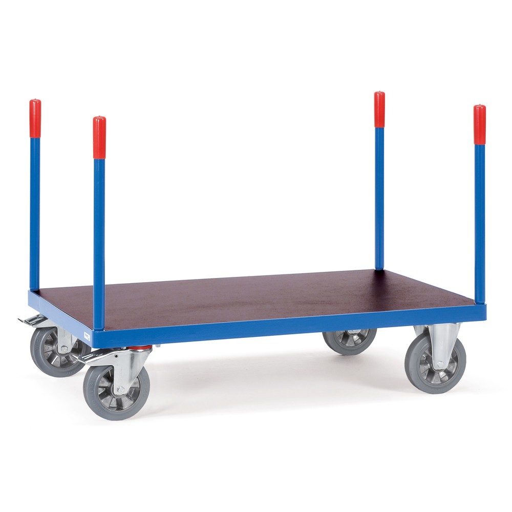 fetra® Schwerlast-Plattformwagen, mit Rungen, Ladefläche 800 x 1.200 mm
