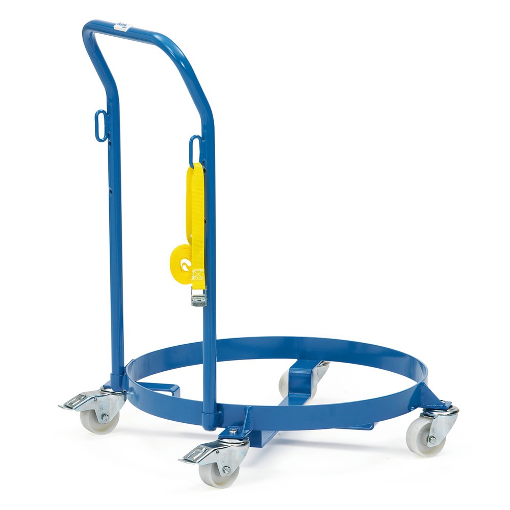 fetra® Fassroller, TK 250 kg, offen, mit Schiebebügel