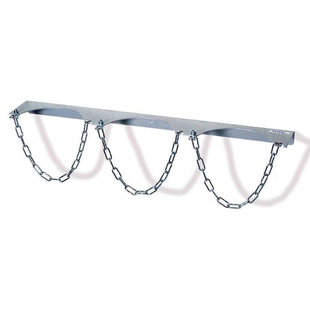 fetra® Wandhalterung für 3 Gasflaschen, Kettensicherung, Flaschen-Ø 320 mm