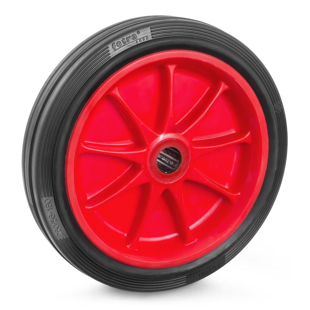 fetra® Vollgummi-Rad, Rollenlager, ØxB 260 x 56 mm, Tragkraft 300 kg