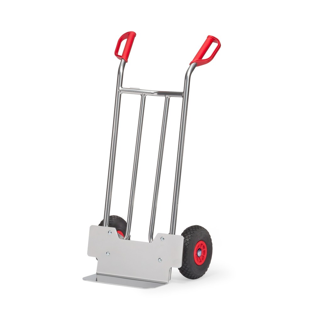 fetra® Alu-Stapelkarre, Tragkraft 150 kg, Schaufel BxT 400 x 150 mm, PU-Bereifung