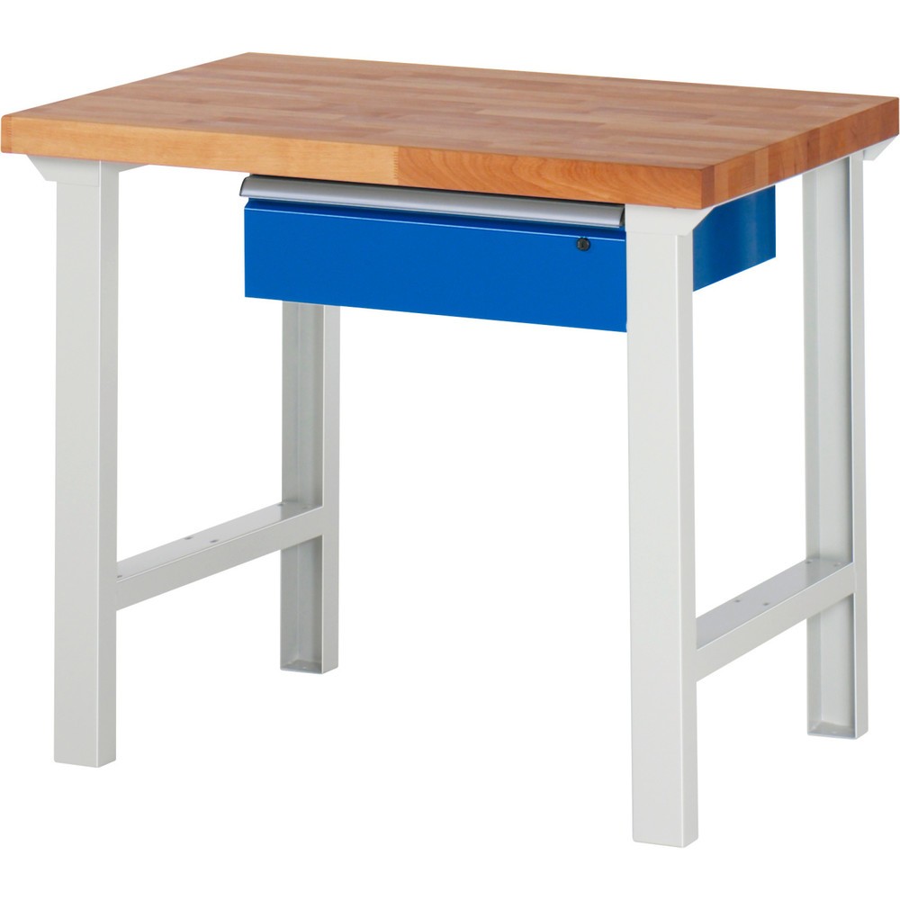 RAU Werkbank Serie 7000, HxBxT 840 x 1.000 x 700 mm, 1 Schublade, Griffleiste ErgoScript®