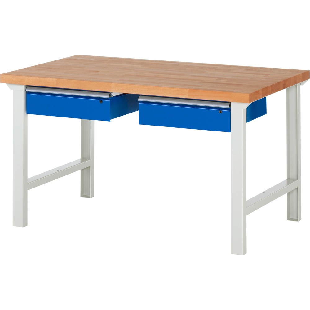 RAU Werkbank Serie 7000, HxBxT 840 x 1.500 x 900 mm, 2 Schubladen 2 x 150 mm