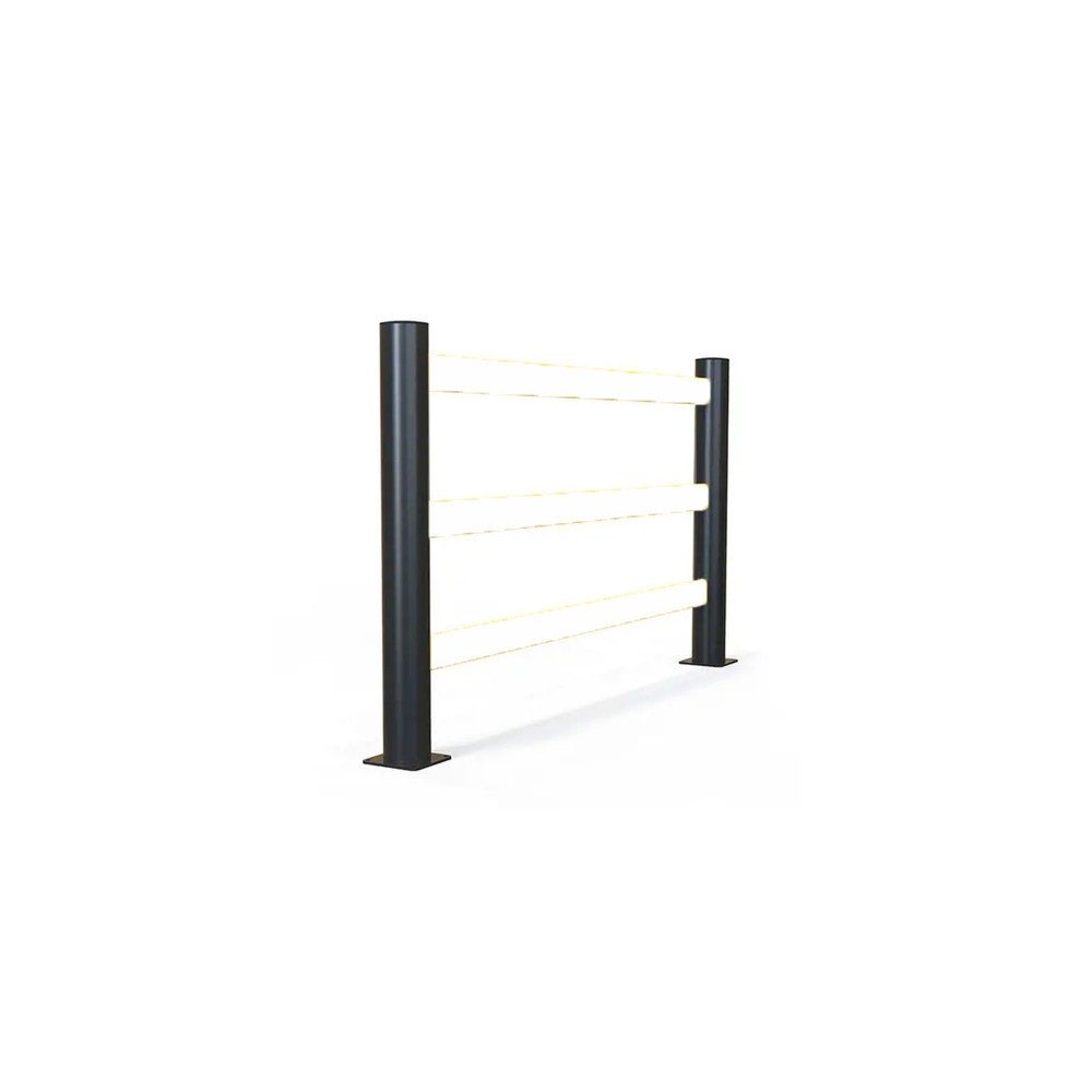 A-SAFE End-/Eckpfosten 90° für Rammschutzgeländer eFlex aus MEMAPLEX®, Innen- und Aussenbereich, HxB, HxT 1.181 x 180 mm