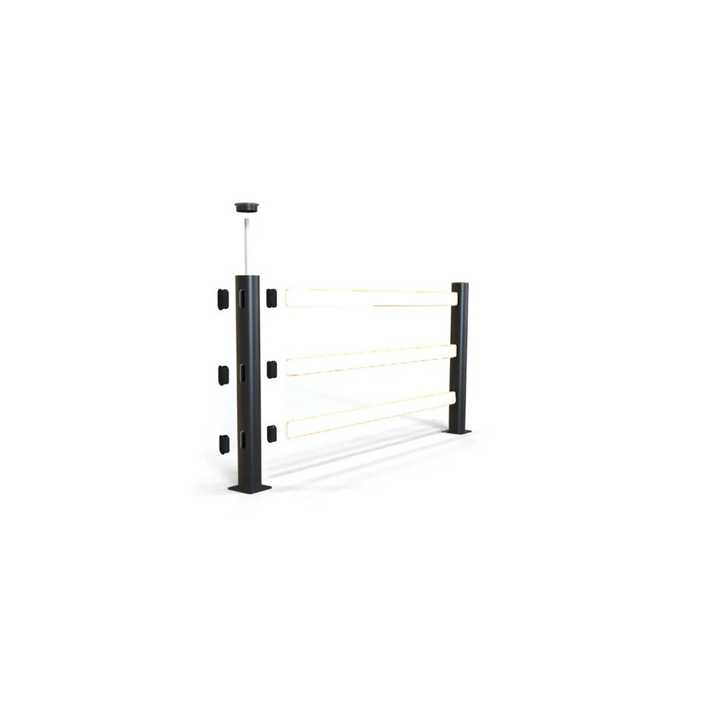 A-SAFE Mittelpfosten für Rammschutzgeländer eFlex aus MEMAPLEX®, Innen- und Aussenbereich, HxB, HxT 1.181 x 180 mm
