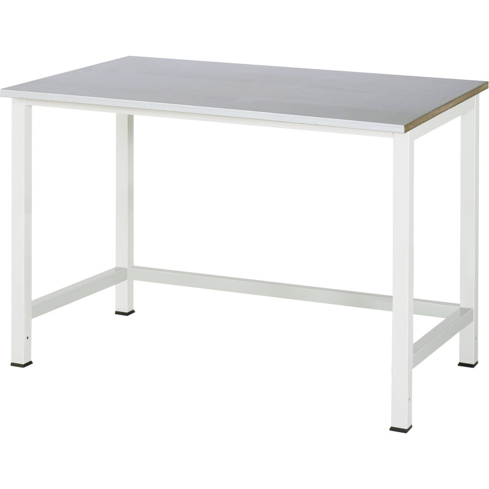 RAU Werktisch 900, HxBxT 825 x 1.250 x 800 mm, Arbeitplatte Edelstahlblech-Belag