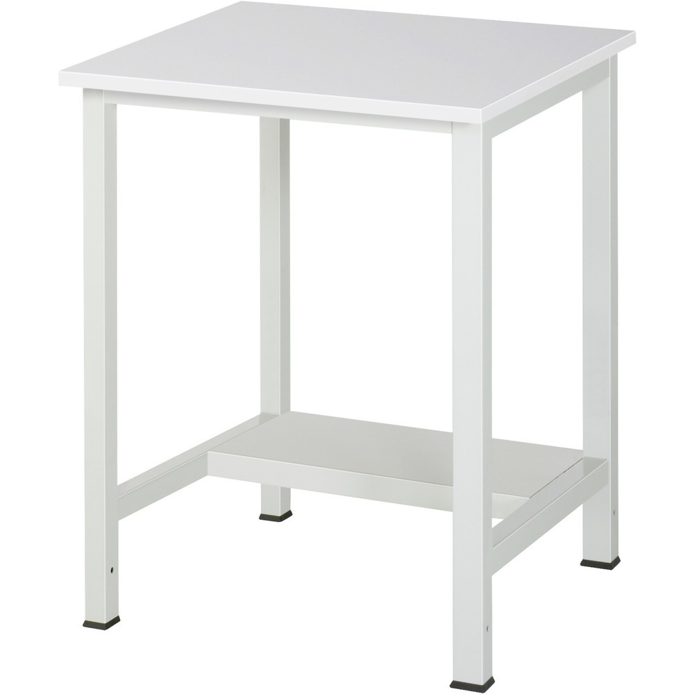 RAU Werktisch 900 mit Ablageboden Tiefe 320 mm, HxBxT 825 x 750 x 800 mm, Arbeitplatte Melamin-Belag