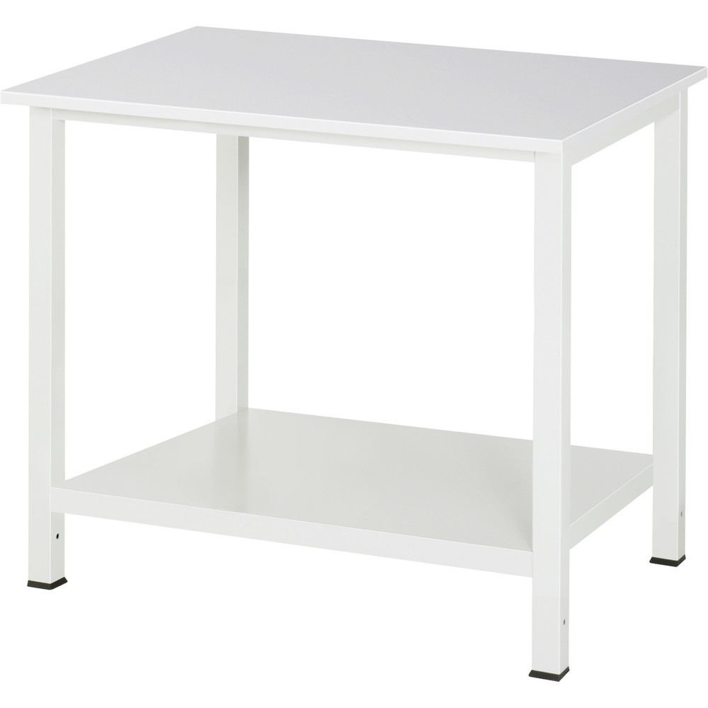 RAU Werktisch 900 mit Ablageboden Tiefe 650 mm, HxBxT 825 x 1.000 x 800 mm, Arbeitplatte EGB-Melamin-Belag