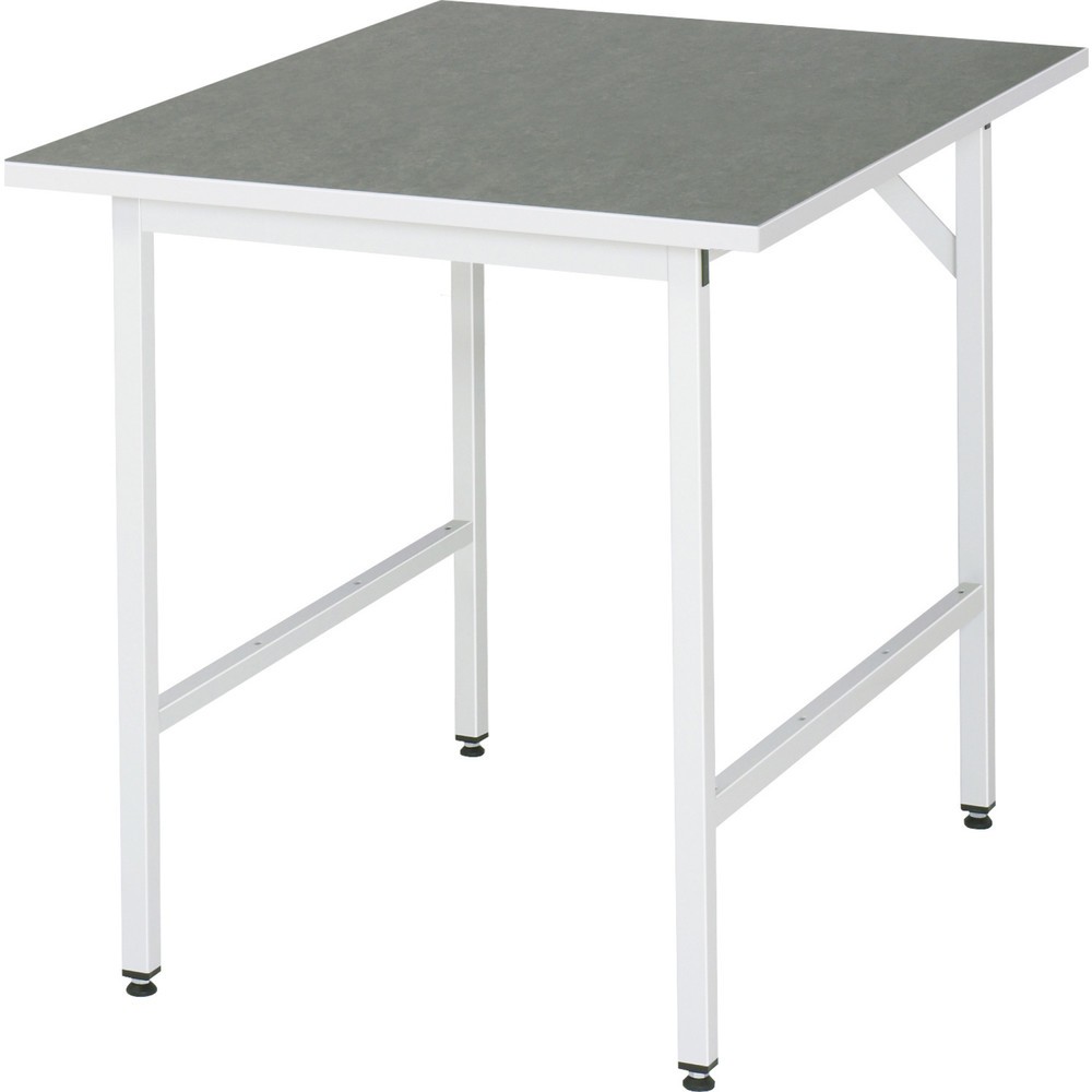 RAU höhenverstellbarer Werktisch Serie JERRY, HxBxT 800-850 x 750 x 1.000 mm, Arbeitsplatte Universal-/Linoleum-Belag