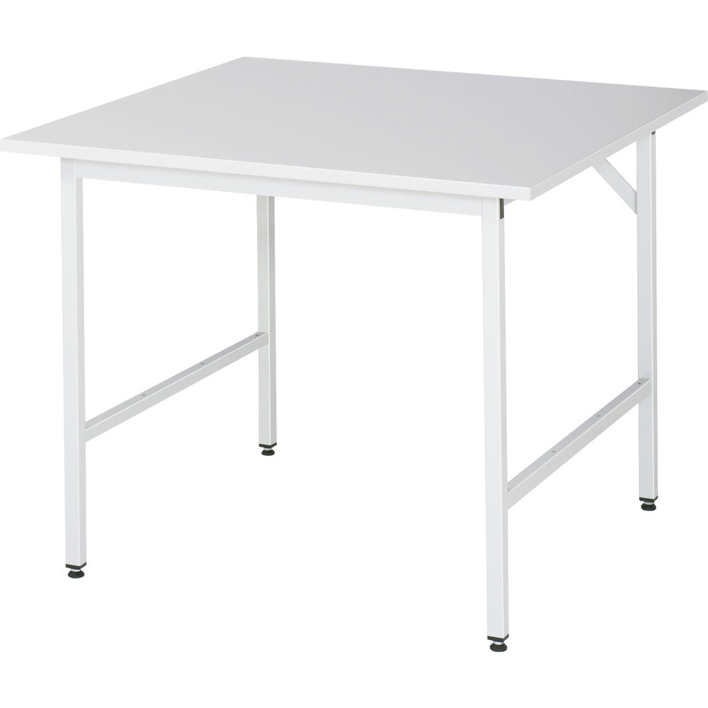 RAU höhenverstellbarer Werktisch Serie JERRY, HxBxT 800-850 x 1.000 x 1.000 mm, Arbeitsplatte EGB-Melamin-Belag