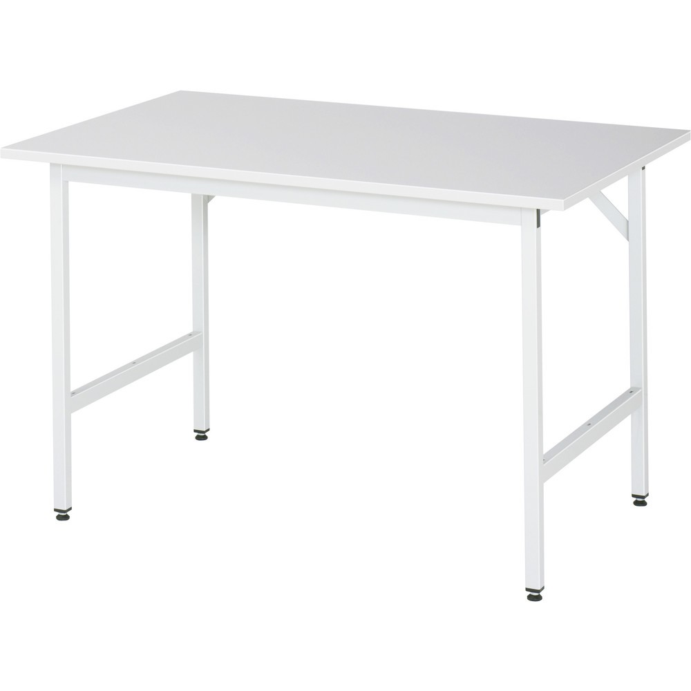 RAU höhenverstellbarer Werktisch Serie JERRY, HxBxT 800-850 x 1.250 x 800 mm, Arbeitsplatte EGB-Melamin-Belag