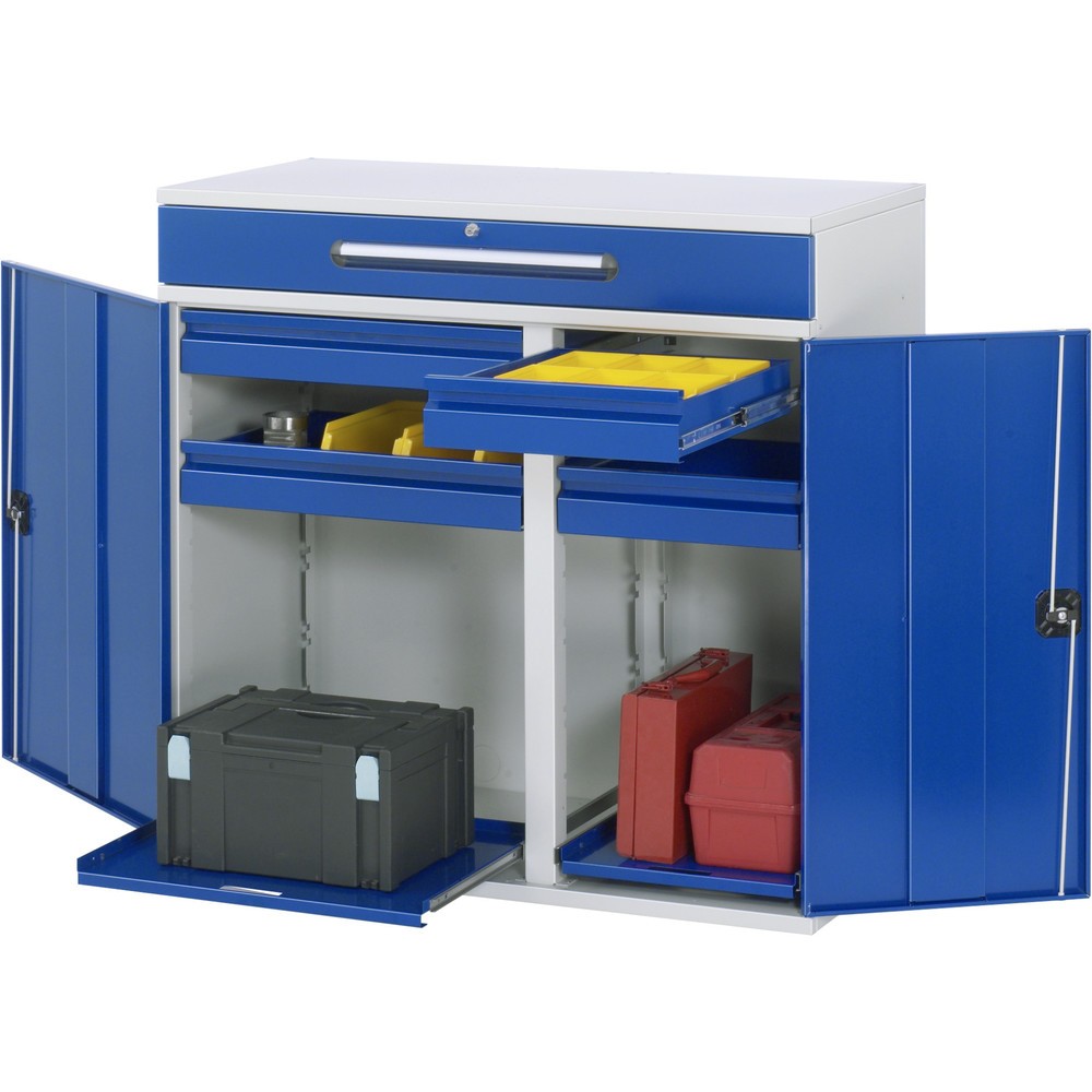 RAU Pultschrank, HxBxT 1.060 x 1.100 x 520 mm, Schubladen 4 x 80, 1 x 120 mm