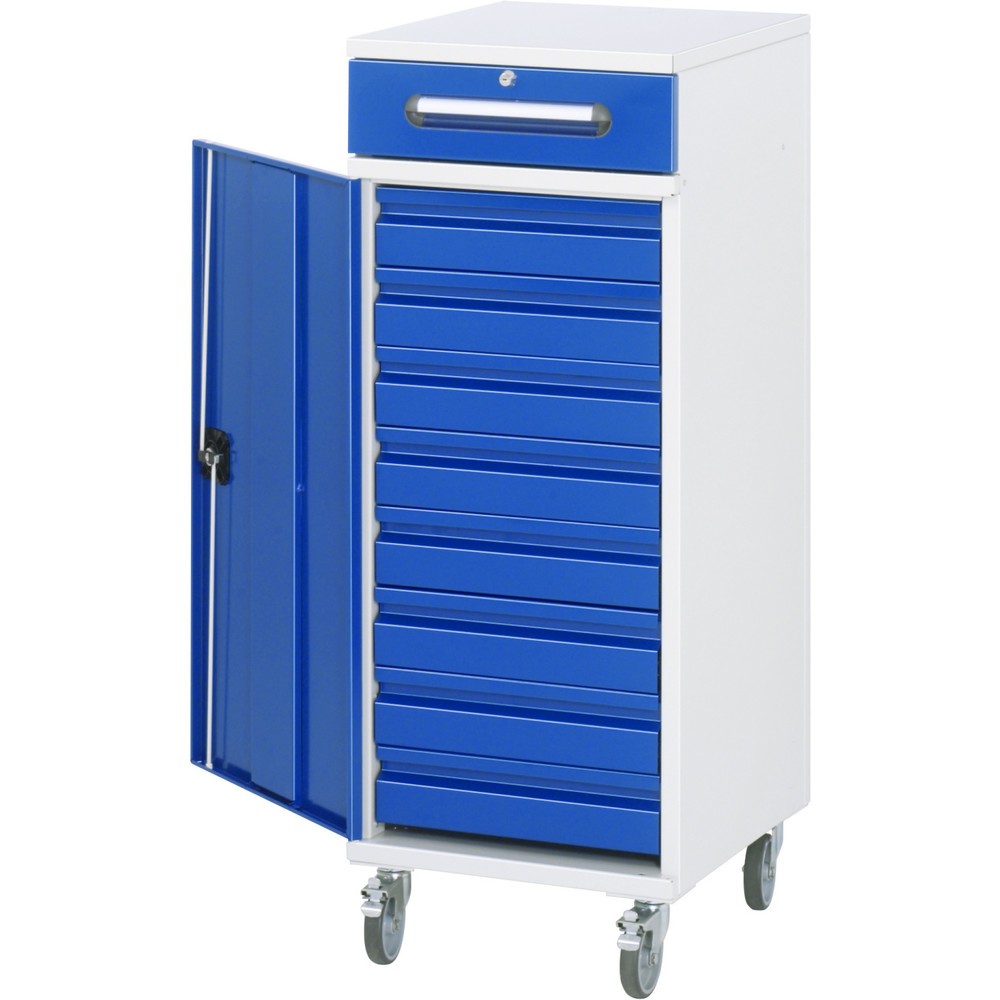 RAU mobiles Rollpult, HxBxT 1.185 x 450 x 520 mm, Schubladen 8 x 80, 1 x 120 mm