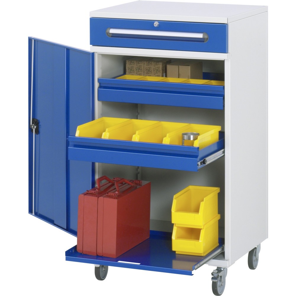 RAU mobiles Rollpult, HxBxT 1.185 x 650 x 520 mm, Schubladen 2 x 80, 1 x 120 mm