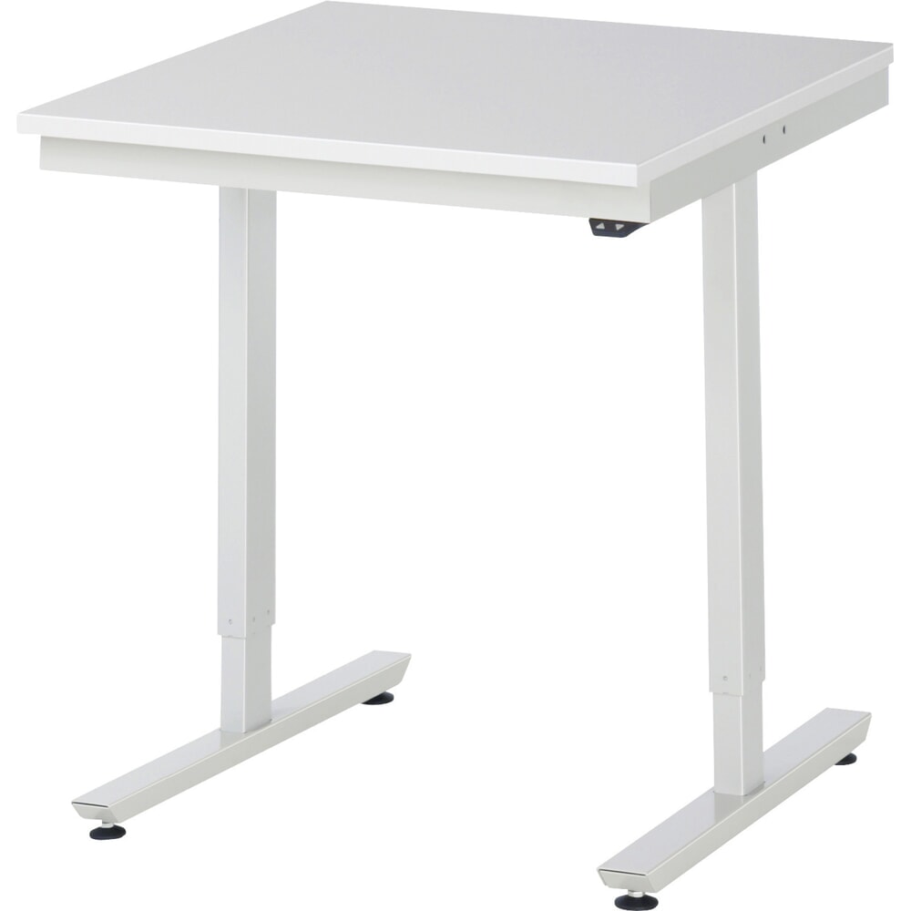 RAU elektrisch höhenverstellbarer Werktisch Serie adlatus 150, HxBxT 720-1.120 x 750 x 800 mm, Arbeitsplatte Melamin-Belag