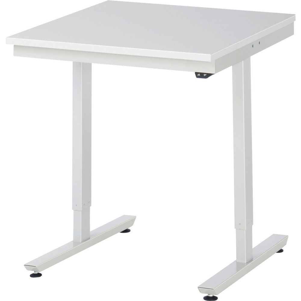 RAU elektrisch höhenverstellbarer Werktisch Serie adlatus 150, HxBxT 720-1.120 x 750 x 800 mm, Arbeitsplatte EGB-Melamin-Belag