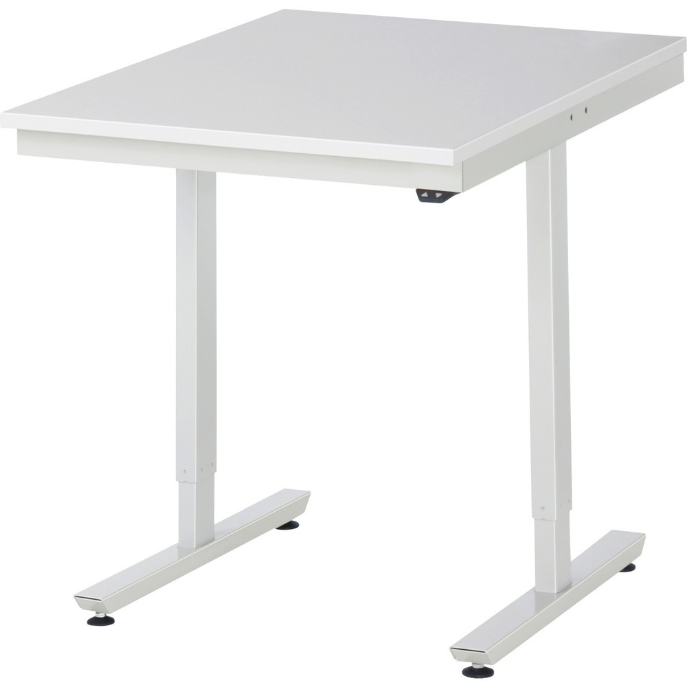 RAU elektrisch höhenverstellbarer Werktisch Serie adlatus 150, HxBxT 720-1.120 x 750 x 1.000 mm, Arbeitsplatte EGB-Melamin-Belag