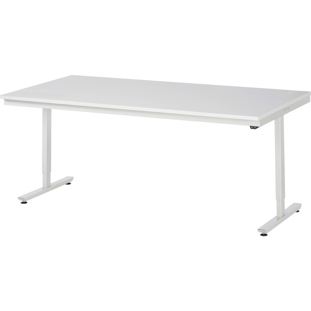 RAU elektrisch höhenverstellbarer Werktisch Serie adlatus 150, HxBxT 720-1.120 x 2.000 x 1.000 mm, Arbeitsplatte EGB-Melamin-Belag