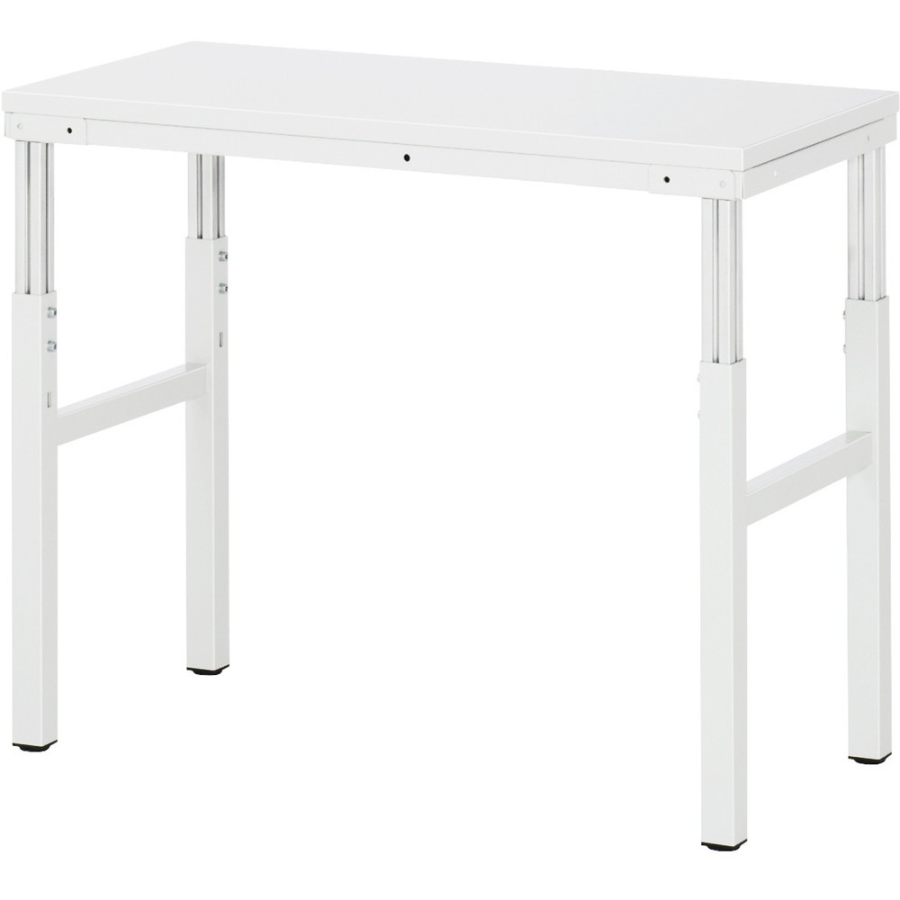 RAU Arbeitstisch Serie E, HxBxT 650-1.000 x 1.000 x 500 mm, Arbeitsplatte EGB-Melamin-Belag