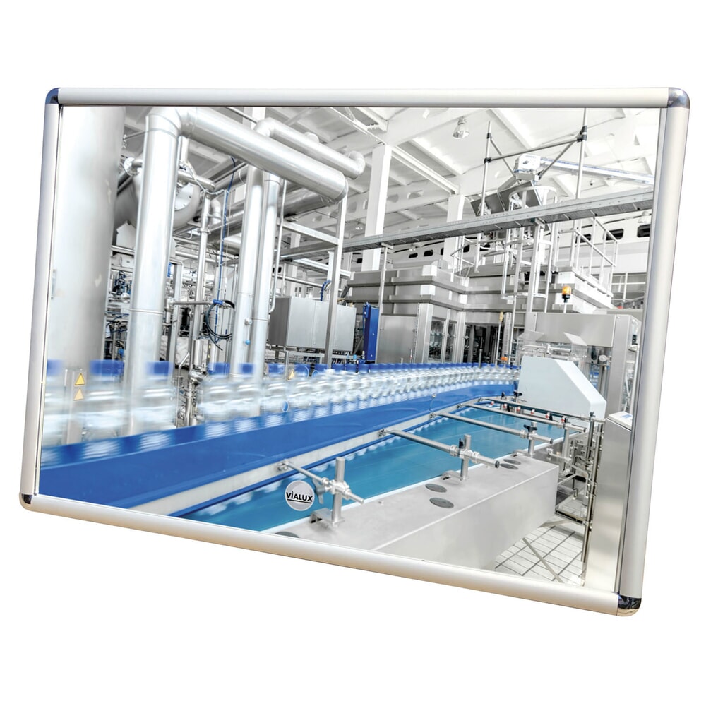 Vialux® Flachspiegel, Acrylglas (PMMA), HxB 1.200 x 400 mm, mit Rahmen