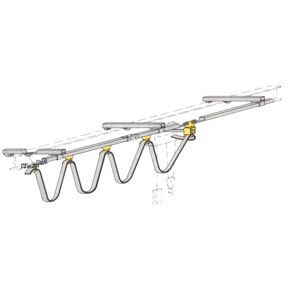 Aufhängeset für Yale® Schleppkabel-Stromzuführung, mit Spannarm u. Pratze, Aufhängung 6 m