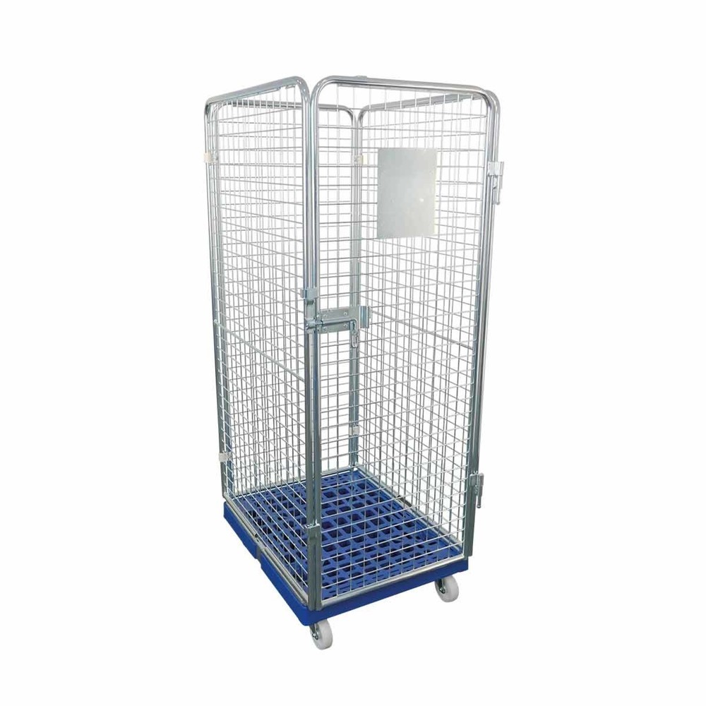 Rollbehälter ADB 1600 KU blau, 682 x 815 mm, 4-seitig, 1 Tür, Cr 3, für Euronormkästen