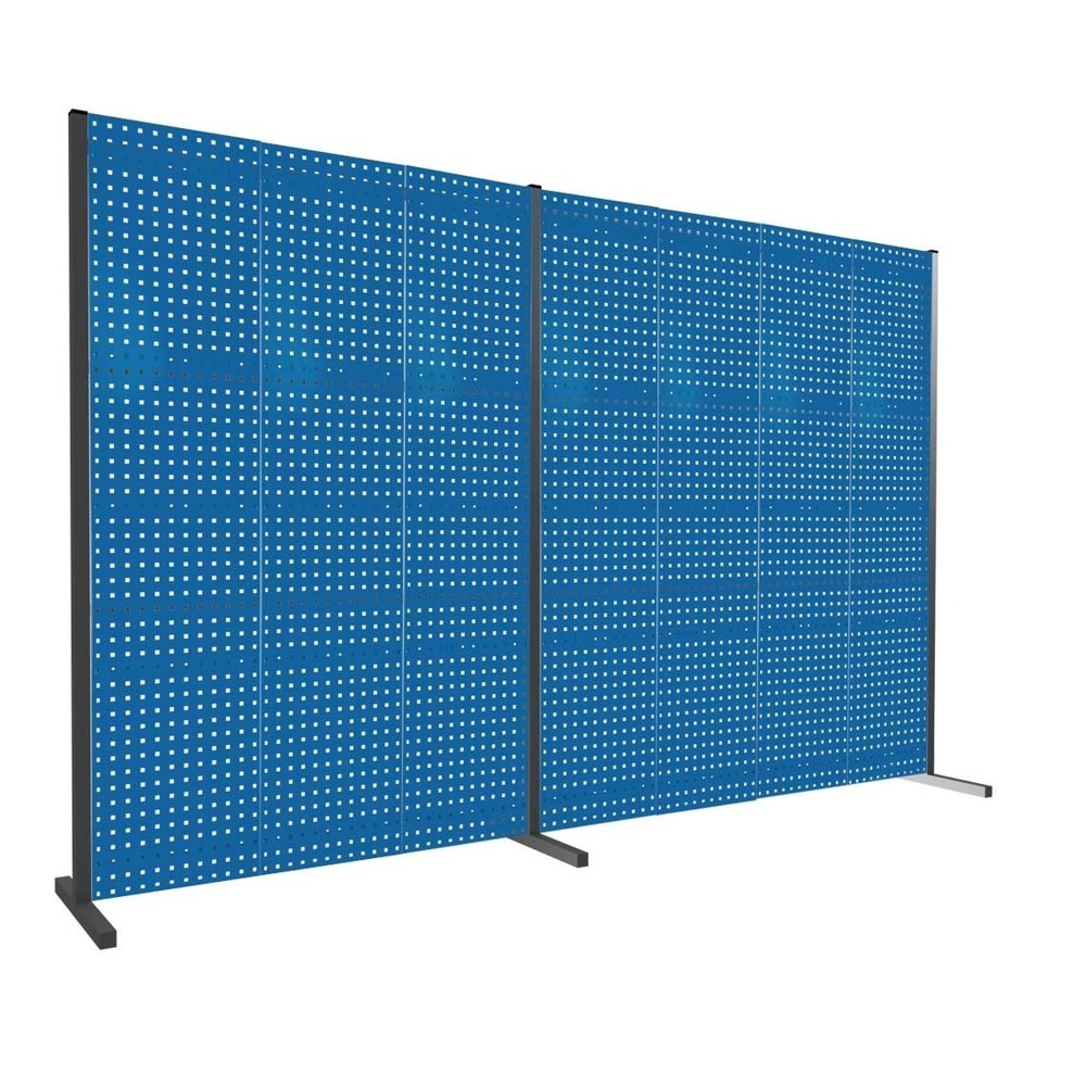 Kappes RasterPlan Lochplatten-Doppelfeld 180°, H 2.000 mm, enzianblau
