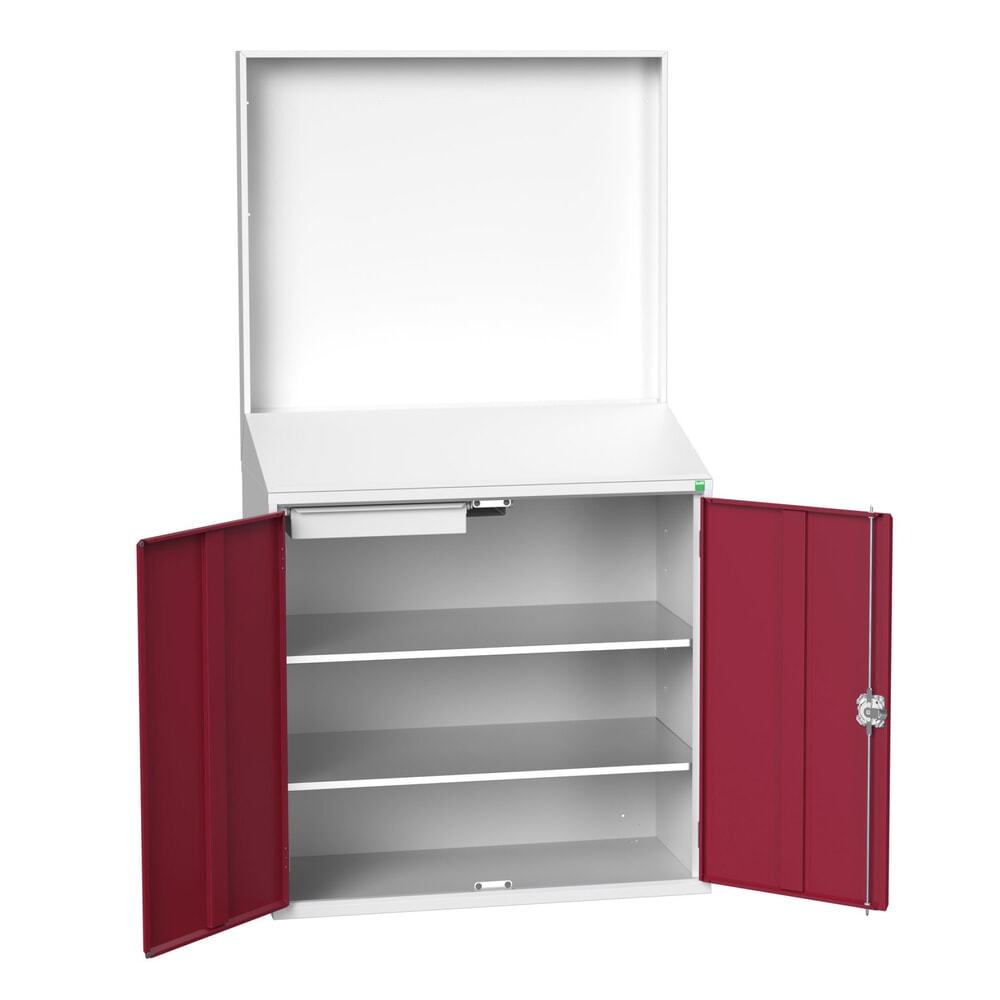 bott verso Economy Pult mit glatter Rückwand, mit 2 Fachböden, 1 Schublade, BxTxH: 1050 x550 x 2000 mm