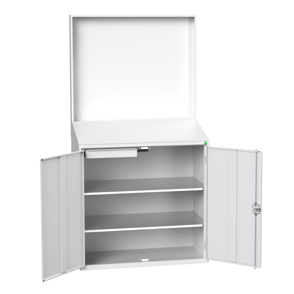 bott verso Economy Pult mit glatter Rückwand, mit 2 Fachböden, 1 Schublade, BxTxH: 1050 x550 x 2000 mm