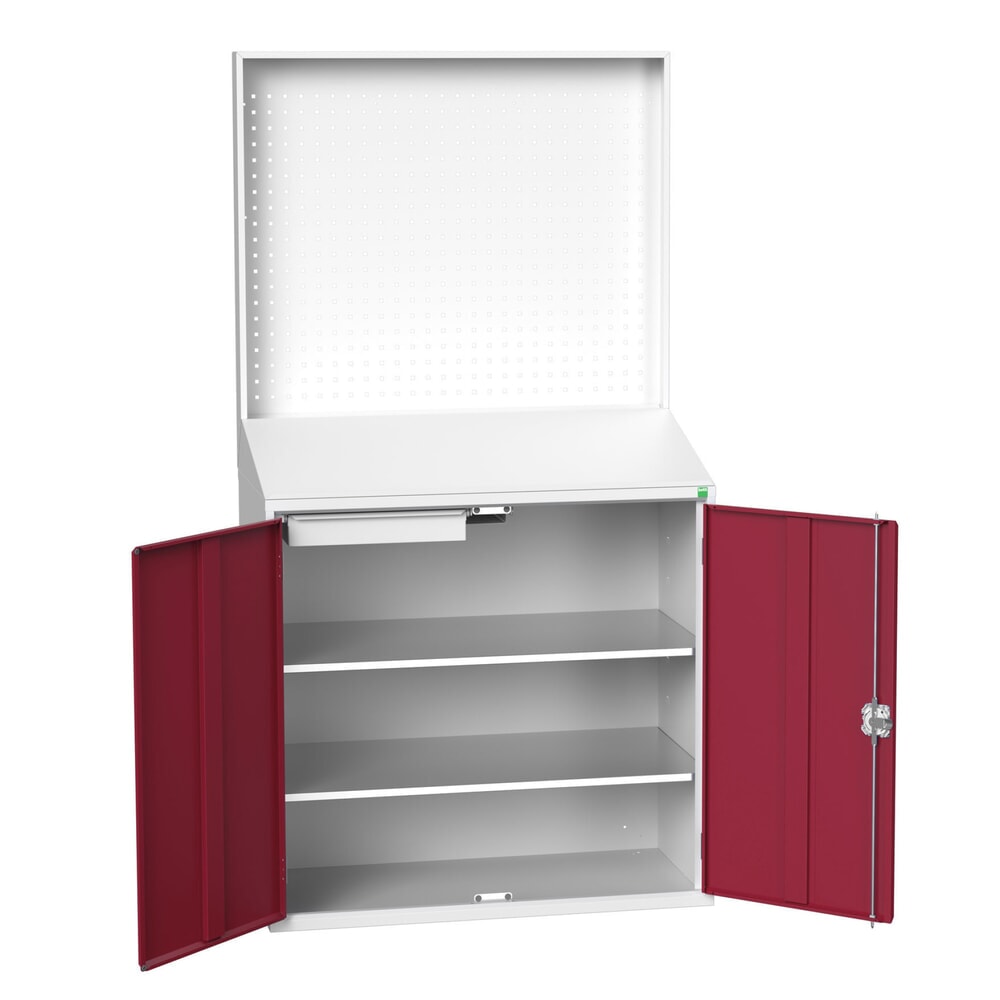 bott verso Economy Pult mit perfo Rückwand, mit 2 Fachböden, 1 Schublade, BxTxH: 1050 x550 x 2000 mm