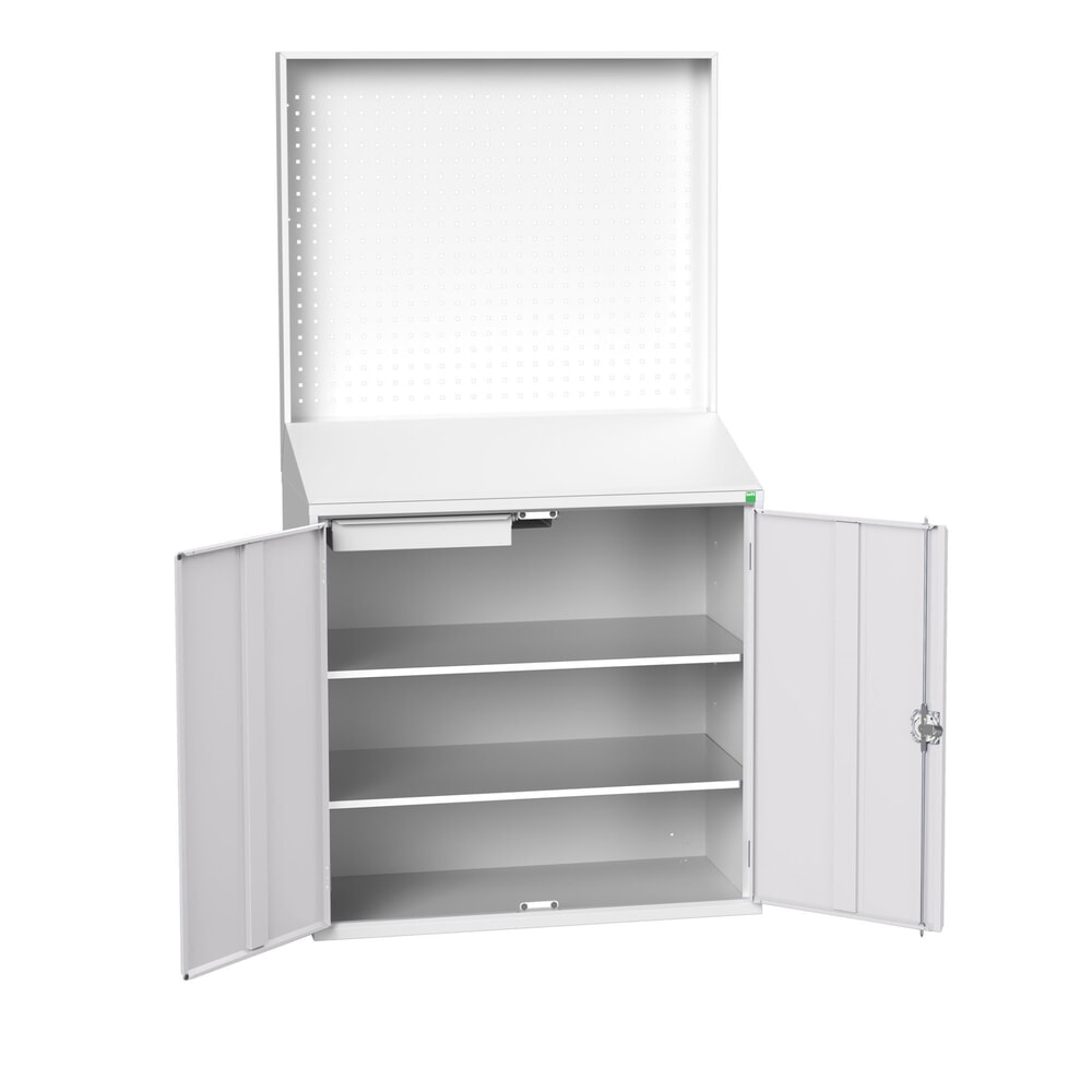 bott verso Economy Pult mit perfo Rückwand, mit 2 Fachböden, 1 Schublade, BxTxH: 1050 x550 x 2000 mm