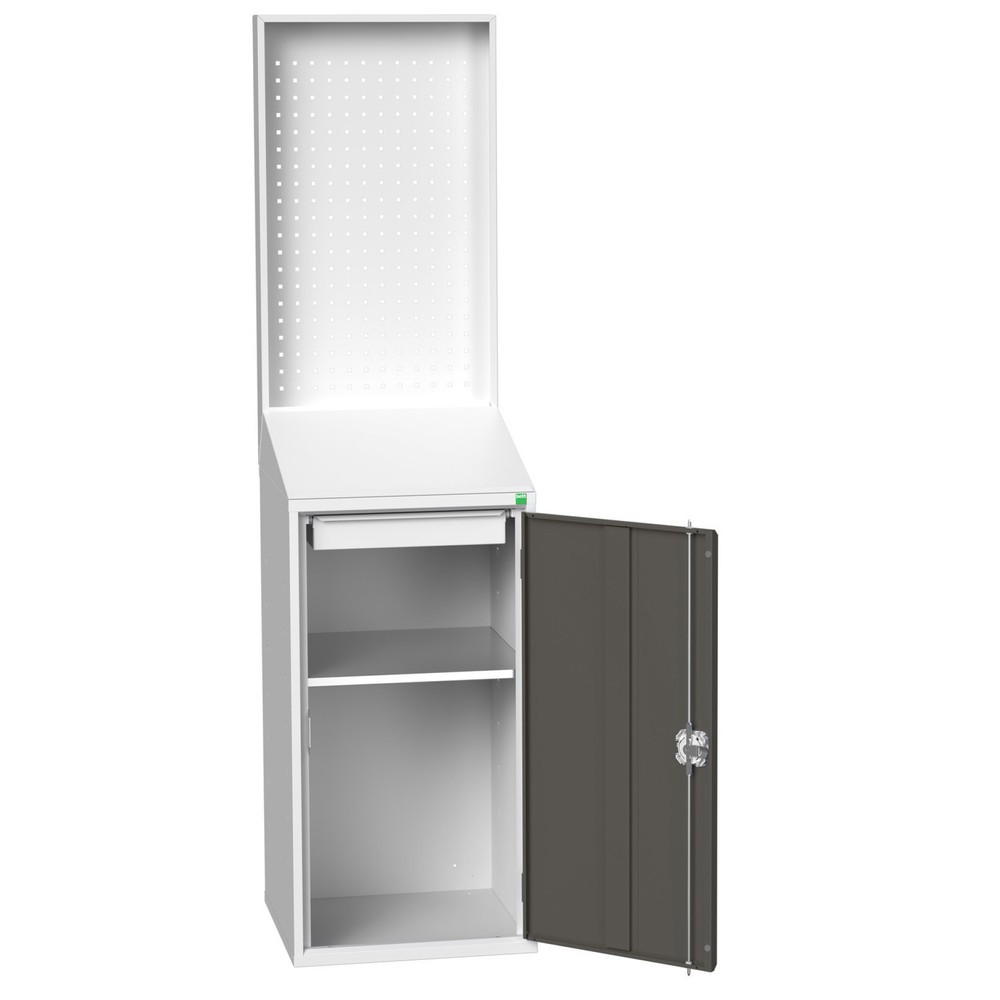 bott verso Economy Pult mit perfo Rückwand, mit 1 Fachboden, 1 Schublade, BxTxH: 525 x 550 x 2000 mm