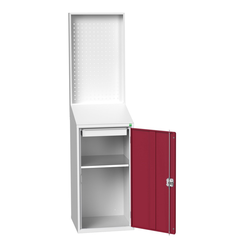 bott verso Economy Pult mit perfo Rückwand, mit 1 Fachboden, 1 Schublade, BxTxH: 525 x 550 x 2000 mm